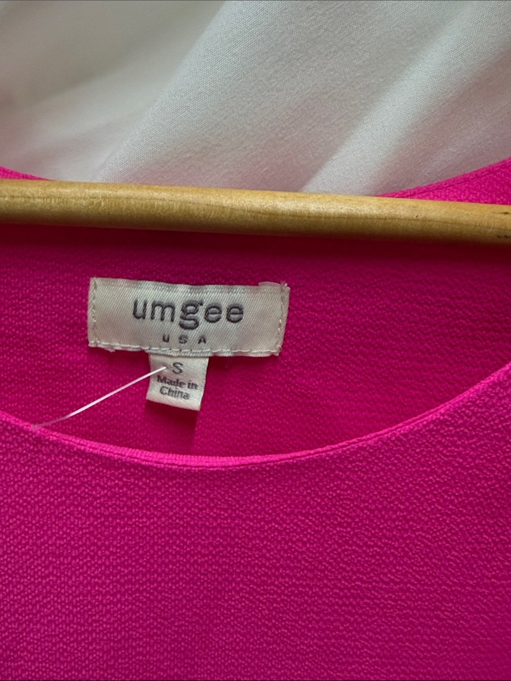 Umgee Fuchsia Ruffle Cold-Shoulder Blouse - Picture 2 of 3